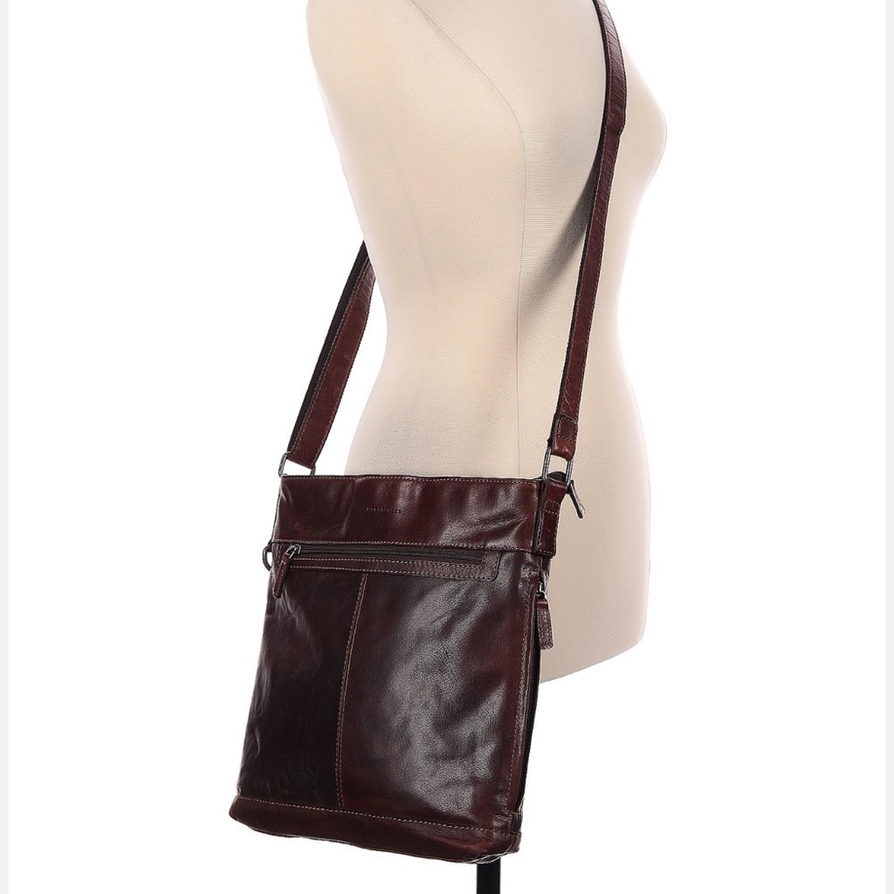 PIAZZA Gia Chocolate Shoulder Bag crossbody messenger bag Genuine Leather